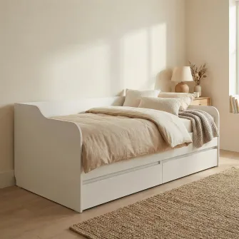 Кровать 4home Ideea, 90x200 см, Нимфея Альба/Нимфея Альба