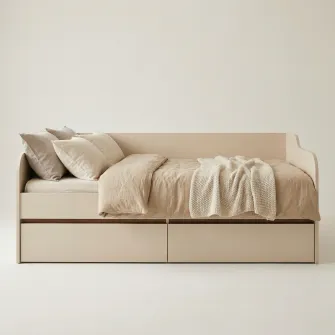 Pat 4home Ideea, 90x200 cm, Satin/Stejar Kraft Auriu
