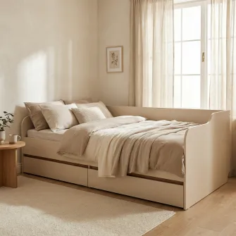 Pat 4home Ideea, 90x200 cm, Satin/Stejar Kraft Auriu
