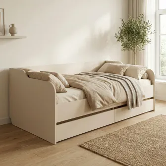 Pat 4home Ideea, 90x200 cm, Satin/Stejar Kraft Auriu