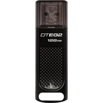 128GB USB3.1  Kingston DataTraveler Elite G2 Black, Durable zinc alloy die-cast metal casing is shock and water-resistant, LED indicator, (Read 180 MByte/s, Write 70 MByte/s)