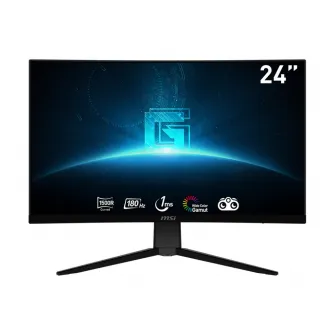 23.8'' MSI VA LED LCD G2422C Curved Black (1ms, 3000:1, 250cd, 1920x1080, 178/178, 2xHDMI, DisplayPort, Curvature 1500R, AMD Freesync, Refresh Rate 180Hz, Speakers 2 x 2W, Audio Line-out, VESA)
