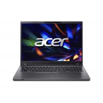 Acer Travel Mate TMP216-51 Gray, 16'' WUXGA IPS (Intel Core i3-1315U, 1x8GB DDR4 (2 slots), 256GB M.2 NVMe SSD (2 slots), Intel Iris XE, CR, HDMI, LAN, 1xTB4, 2x USB-A 3.2 G1, Micro SD CR, WiFi6E AX211 +BT5.1, 50Wh BT, 180° hinge, HDD Kit, TPM 2.0, HD Cam