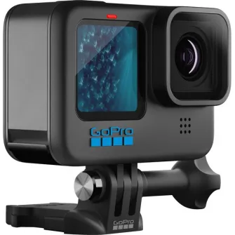 Action Camera GoPro HERO 11 Black, Photo-Video Resolutions:27MP/5.3K60+2.7K240, 8xslow-motion, waterproof 10m, voice control, 3x microphones, hyper smooth 5.0, Live streaming, Timewarp 3.0, HDR, GPS, Wi-Fi, Bluetooth, microSD, micro HDMI, USB-C, 3.5mm, Ba