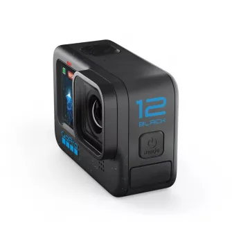 Action Camera GoPro HERO 12 Black, Photo-Video Resolutions:27MP/5.3K60+2.7K240, 8xslow-motion, waterproof 10m, voice control, 3x microphones, hyper smooth 6.0, Processor GP2, Timewarp 3.0, HDR, Wi-Fi, Bluetooth, microSD, micro HDMI, USB-C, 3.5mm, Battery