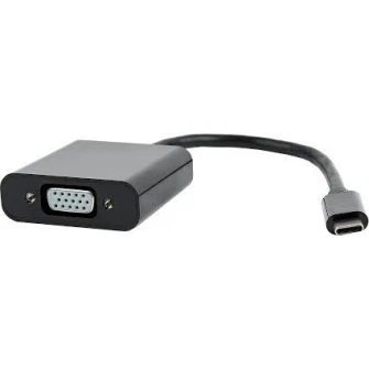 Adapter USB-C - VGA  - Gembird AB-CM-VGAF-01, USB-C to VGA adapter, Converts USB 3.1 Type-C male to VGA female adapter, Supports max. resolution 1920 x 1080 @ 60 Hz
