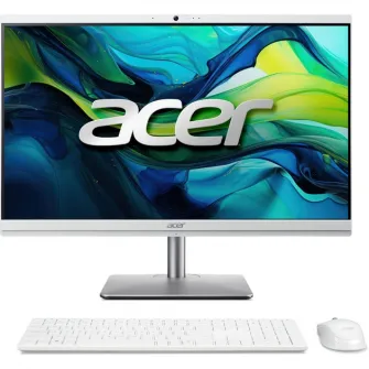 All-in-One PC - 23.8'' ACER Aspire C24-195ES FHD IPS 250nits, Intel Core Ultra 7 155U, 32GB (2x16Gb) DDR5 RAM, 512GB M.2 PCIe SSD (2 slots), Intel Iris Xe Graphics, 1 x HDMI Out, 1 x USB-C 3.2 G2, 5MP Cam, WiFi7+BT 5.3, LAN, 65W PSU, Wireless KB and MS, H