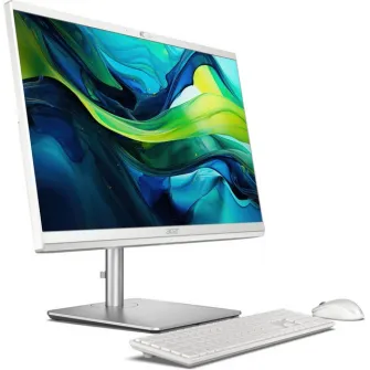 All-in-One PC - 23.8'' ACER Aspire C24-195ES FHD IPS 250nits, Intel Core Ultra 7 155U, 32GB (2x16Gb) DDR5 RAM, 512GB M.2 PCIe SSD (2 slots), Intel Iris Xe Graphics, 1 x HDMI Out, 1 x USB-C 3.2 G2, 5MP Cam, WiFi7+BT 5.3, LAN, 65W PSU, Wireless KB and MS, H