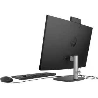All-in-One PC - 23.8'' HP AiO 24-cr1003ci 23.8'' FHD IPS AG, Intel Core Ultra 7 155U, 1x16Gb DDR5, 512GB M.2 PCIe NVMe SSD, AMD Integrated Graphics, CR, FHD IR Cam, WiFi6 + BT5.2, HDMI, LAN, Black Wired KB+MS 125, FreeDos, Jet Black.