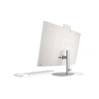 All-in-One PC - 23.8'' HP AiO 24-cr2034ci 23.8'' FHD IPS AG, Intel Core Ultra 7 255U, 1x16Gb DDR5, 512GB M.2 PCIe NVMe SSD, Intel Integrated Graphics, CR, FHD IR Cam, WiFi6 + BT5.2, HDMI, LAN, Wireless KB+MS 510SP, FreeDos, Shell White.
