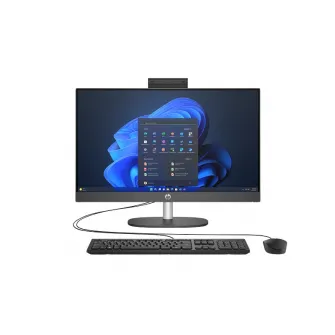 All-in-One PC - 23.8'' HP ProOne 240 G10 FHD IPS, Intel Core Ultra 7 155U, 1x16GB (2 slots) DDR5 SODIMM, 512Gb SSD 2280 PCIe NVMe, Intel Arc Graphics, 5MP FHD Cam, No WLAN, LAN, HDMI Out, 1xUSB-C 3.2 G1, 4xUSB-A, 90W AC Adapter, White USB KB+MS HP 125, Wi