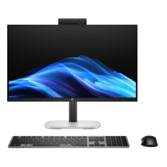 All-in-One PC - 23.8'' HP ProStudio 4 AiO G1i - FHD IPS, Intel Core Ultra 5 225T, 1x16GB (2 slots) DDR5 SODIMM, 512GB SSD 2280 PCIe NVMe, Intel Arc Graphics, WiFi6E + BT5.3, 5MP Cam, LAN, SD CR, 150W PSU, USB KB+MS 125, Fix Height Stand, FreeDOS, 3Y NBD O