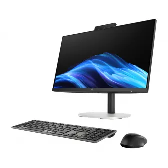 All-in-One PC - 23.8'' HP ProStudio 4 AiO G1i - FHD IPS, Intel Core Ultra 5 225T, 1x16GB (2 slots) DDR5 SODIMM, 512GB SSD 2280 PCIe NVMe, Intel Arc Graphics, WiFi6E + BT5.3, 5MP Cam, LAN, SD CR, 150W PSU, USB KB+MS 125, Fix Height Stand, FreeDOS, 3Y NBD O