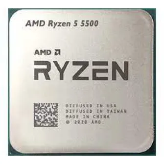 AMD Ryzen 5 5500, Socket AM4, 3.6-4.2GHz (6C/12T), 3MB L2 + 16MB L3 Cache, No Integrated GPU, 7nm 65W, Unlocked, tray