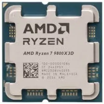 AMD Ryzenâ„¢ 7 9800X3D, Socket AM5, 4.7-5.2GHz (8C/16T), 8MB L2 + 96MB L3 Cache, AMD Radeonâ„¢ Graphics, AMD 3D V-Cache technology, 4nm 120W, Zen5, Unlocked, tray