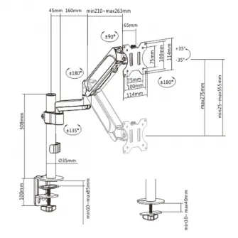 Arm for 1 monitor 17