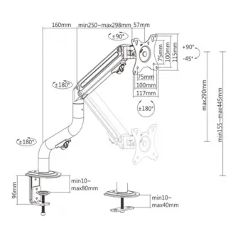 Arm for 1 monitor 17