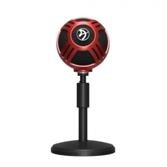 AROZZI Sfera entry level USB microphone with simple plug-and-play feature with Cardioid pick-up pattern, 1,8m, red
