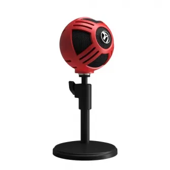 AROZZI Sfera entry level USB microphone with simple plug-and-play feature with Cardioid pick-up pattern, 1,8m, red