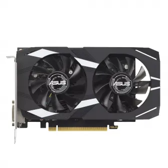ASUS Dual GeForce RTX 3050 OC Edition 6GB GDDR6 96bit, 1537/14000MHz, 1xDVI, 1xHDMI, 1xDP, Dual Fan, PCI-E 4.0, 2-slot design, Axial-tech fans, 0dB technology, GPU Tweak III, Stainless Steel bracket, IP5X dust resistance, Black, Retail