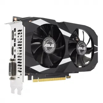 ASUS Dual GeForce RTX 3050 OC Edition 6GB GDDR6 96bit, 1537/14000MHz, 1xDVI, 1xHDMI, 1xDP, Dual Fan, PCI-E 4.0, 2-slot design, Axial-tech fans, 0dB technology, GPU Tweak III, Stainless Steel bracket, IP5X dust resistance, Black, Retail
