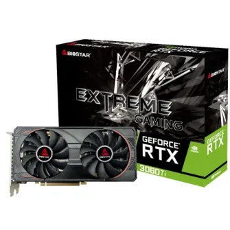 BIOSTAR GeForce RTX 3060 Ti 8GB GDDR6, 256bit, 1665/14000Mhz, PCI-E 4.0 x16, CUDA: 4864 processing, 1xHDMI, 3xDP,  Dual Fan, 1x8pin, Retail (VN3606TM82)