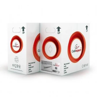 Cable UTP Gembird UPC-5004E-SOL, Solid Gray cable, AWG 24 CCA, cat. 5E,  305m