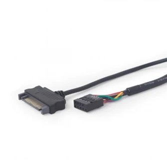 Картридер Gembird FDI2-ALLIN1-03, встроенный USB-кардридер с портом SATA, черный