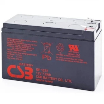 CSB Battery 12V 7.2AH, GP 1272 F2, 3-5 Years Life Time