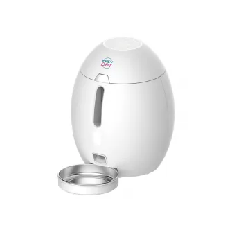 Easy Pet automatic pet feeder 3.5L, Touch display, vacuum system, 4 pre-set main meals: breakfast, lunch, snack, dinner; LED light, Child lock, Night mode, 27x26x34cm, white