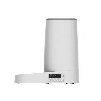 Easy Pet automatic pet feeder 4L for dogs and cats, LED display, Program from 1 to 6 meals/day, Control panel, Child lock, Dual power modes: anti-bite USB cable/batteries (4xAA not included), 17x32x33cm, white