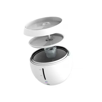 Easy Pet smart water fountain 2L, Multi-layer cartridge filter, Water level and TDS sensor, Silent pump, Completely removable for easy cleaning , 21.5x21.5x17cm, white