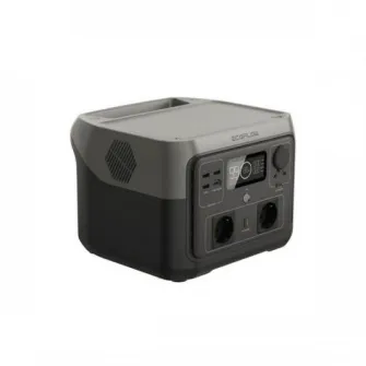 EcoFlow RIVER 2 MAX Portable Power Station, Capacity: 512Wh, AC Output: 500W total (surge 600W), Number outlets 11 (4 AC outlets, 3 USB-A, USB-C, 2 DC 5521 Output, Car Power Output: 126W Max), Mobile App, Net Weight: 6.1kg, Dimension: 27x 26x 19.6cm, Char