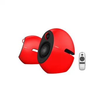 Edifier e25HD Red, 2.0 Multimedia Speaker, 74W (2x37W) RMS, Hi-Res Audio and Hi-Res Audio Wireless Certified, LDAC, Audio in: Bluetooth 5.3, auxiliary, optical, remote control, satl.(3''+3/4''), EDIFIER ConneX mobile app