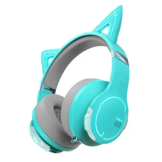 Edifier HECATE G5BT CAT Turquoise / Bluetooth Gaming On-ear headphones with microphone, RGB, 3.5mm / Bluetooth V5.2, Playback time 20 hours (light on); 36 hours (light off), Cute detachable cat ear with hall sensors, foldable design