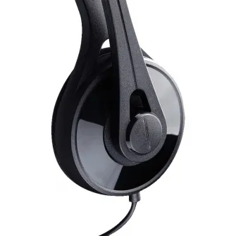Edifier K550 Single Plug Black Computer Headphones with microphone, Frequency response 20 Hz-20 kHz, 120-degree Rotating Microphone, Comfortable Wearing, Cable 2.0 m, 3.5mm audio connector + 3.5mm splitter cable, 89g, Black