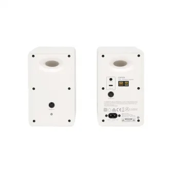 Edifier M60 2.0 Speakers, White, 66W (2x15W+ 2x18W) RMS, Bluetooth 5.3, LDAC, Hi-res sertified, 24bit/96kHz, 1'' silk dome tweeters, 3'' long-throw aluminum diaphragm mid-low drivers, Class-D amplifier, DSP,  3.5mm AUX & USB-C audio inputs, EDIFIER ConneX