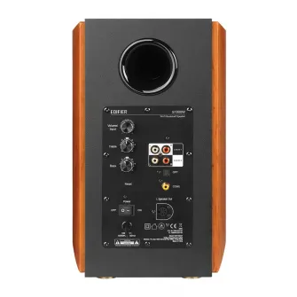 Edifier S1000W, Hi-Fi 2.0/ RMS 120W (2x60W), Bluetooth V5.0 (aptX), Three-amping, Audio in: two digital (Optical, Coaxial) & two analog (RCA), Apple Airplay, Amazon Alexa (*), TIDAL Connect (**), and Spotify Connect, remote control, wooden