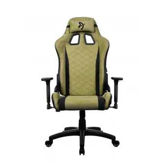Gaming/Office Chair AROZZI Avanti SoftFabric, Moss Green, max weight up to 120kg, 3D Armrests, Rocking function that tilts the seat and backrest up to 12°, Head and Lumber cushions, Metal Frame, Nylon wheelbase , Gas Lift 4 class