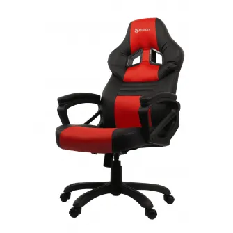 Gaming/Office Chair AROZZI Monza, Black/Red, PU Leather, max weight up to 90-95kg / height 160-180cm, Tilt Angle 12°, Fixed Armrests, Wood Frame, Nylon wheelbase, Gas Lift 4class, Small nylon casters, W-17kg