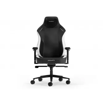 Gaming/Office Chair DXRacer CRAFT-23-L-NW-X1, Black/White, Premium PU leather, max weight up to 150kg / height 145-185cm, Recline 90°-135°, 4D Armrests, Tilt angle lock, Head cushion, built-in lumbar support, Aluminium wheelbase, 2.36'' PU Caster, W-26.75