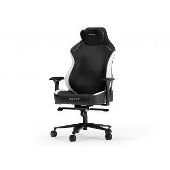 Gaming/Office Chair DXRacer CRAFT-23-L-NW-X1, Black/White, Premium PU leather, max weight up to 150kg / height 145-185cm, Recline 90°-135°, 4D Armrests, Tilt angle lock, Head cushion, built-in lumbar support, Aluminium wheelbase, 2.36'' PU Caster, W-26.75