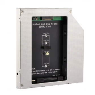 Gembird A-SATA12M2-01, Slim 5.25'' bay mounting frame for NGFF (M.2) SSD memory card, 12.7 mm height