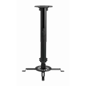 Gembird adjustable ceiling mount for projector/beamer, tilt: +/- 15°, swivel:+/- 15°, rotade: 360°, Height adjustment: 380 ~ 580 mm, max 13kg, Black