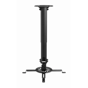 Gembird adjustable ceiling mount for projector/beamer, tilt: +/- 15°, swivel:+/- 15°, rotade: 360°, Height adjustment: 380 ~ 580 mm, max 13kg, Black