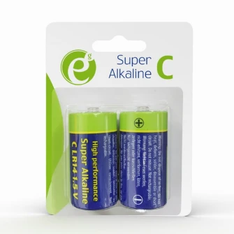Gembird Alcaline Battery  C-cell LR14 1.5V,  2pcs, High performance and long lifetime
