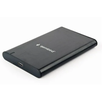 Gembird EE2-U3S-6, USB 3.1 2.5'' enclosure with USB Type-C port, brushed aluminum, Black