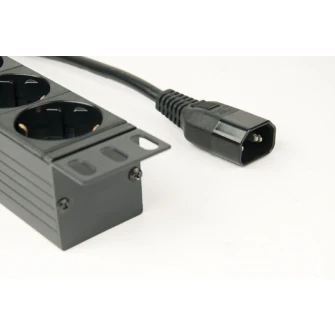 Gembird EG-PDU-014-C14, Power distribution unit (PDU), 8 Schuko sockets, 1U, 16A, C14 plug 3 m cable