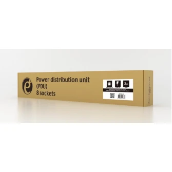 Gembird EG-PDU-014-C14, Power distribution unit (PDU), 8 Schuko sockets, 1U, 16A, C14 plug 3 m cable