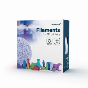 Gembird PLA Filament, Black, 1.75 mm, 1 kg